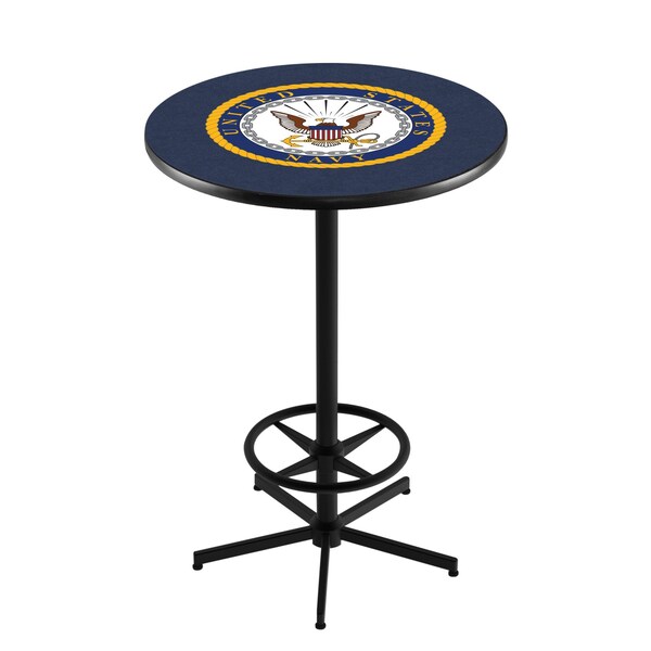 42" Black U.S. Navy Pub Table